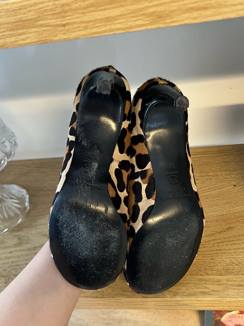 Pedro Garcia Leopard Calf Hair Heels - Picture 4 of 6